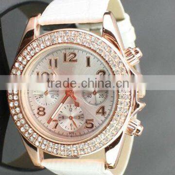 Hot Sale Ladies Fancy wrist leather strap Watch RoHS Standard