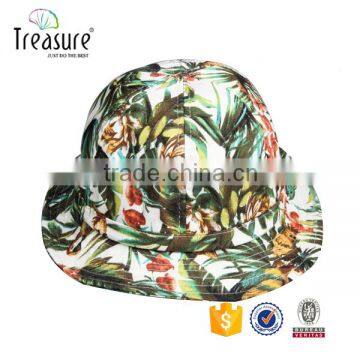 Custom made blank colorful floral custom cotton bucket cap