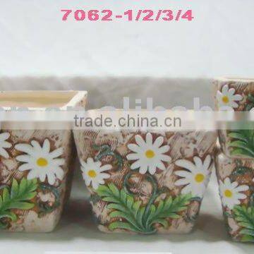 hand painted flower pot ,teracotta flower pot