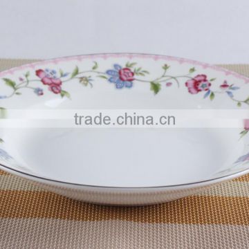 Ceramic new bone china soup plate, italian style charger plate