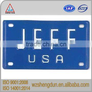 durable fastness custom aluminum embossed license plates blank for USA and EUROPE
