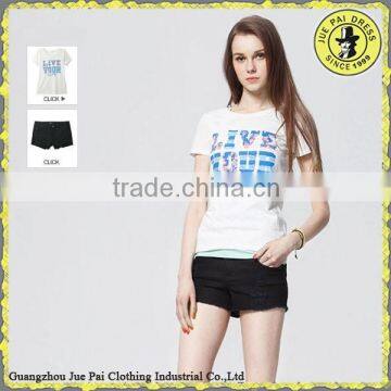 100% Cotton Custom Pattern Blank Tee Shirt photo-2