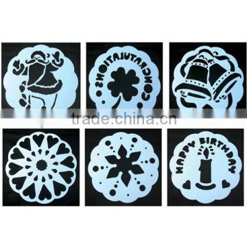 Set of 6-piece Christmas Cake Stencils