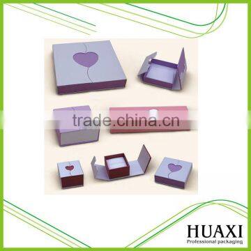 Folding Paper jewelry box for ring necklace folding jewellery boxes with foam tray