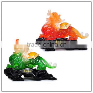 Jade color decortation Resin Pi Sou , fengshui pixiu statue hot sales