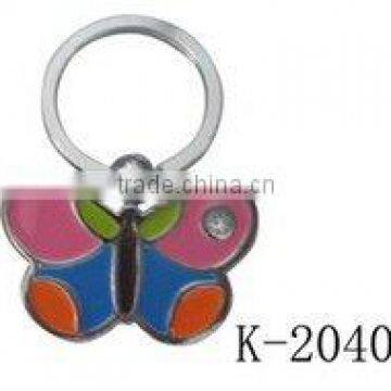 butterfly shape metal key chain for promotion