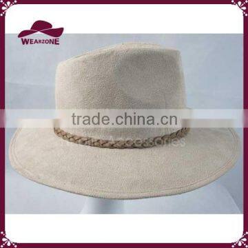 Fedora Hat Wide Brim Suede Panama Hat Brown Wholesale Men Fedora Hat photo-5