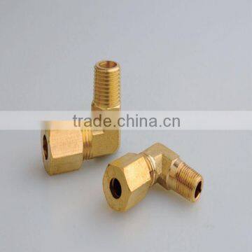 brass compression male elbow