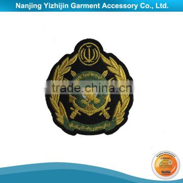 China Wholesale Custom Embroidered Bullion Wire Blazer Badges