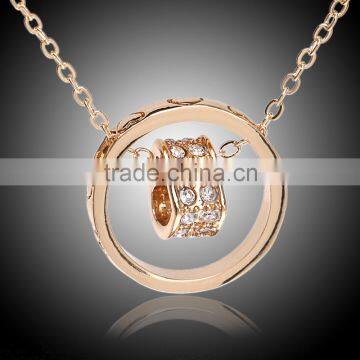 14k Gold Plated Heart Pendant Necklace For Womens