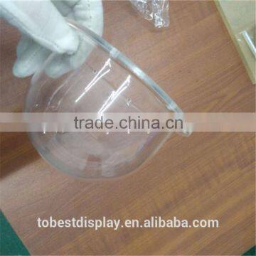 High quality acrylic material plastic domes for crafts, glass domes china, straight cover