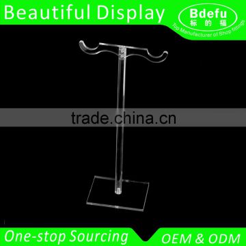 Fashion two arm handbag plastic display stand