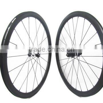 High stiffness carbon wheels bicycle 38mm deep 23mm wide clincher 700C full carbon road bike wheelset carbon with DT 350S hub