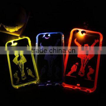 Newest Mobile Shell for iphone6 Call Flash cartoon case for iphone6 creative 9 colors-change silicone case