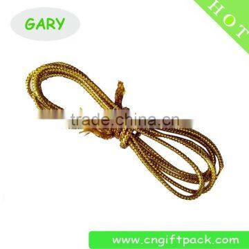1.5mm Gold Wired Metallic Cord for Christmas Ornament Hanging Tag