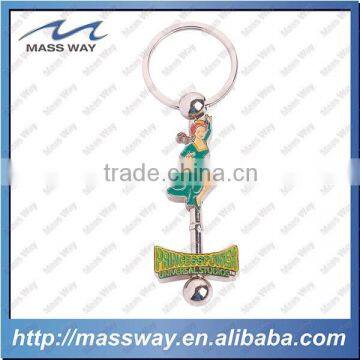 novelty funny children gifts custom 3D metal princess keychain