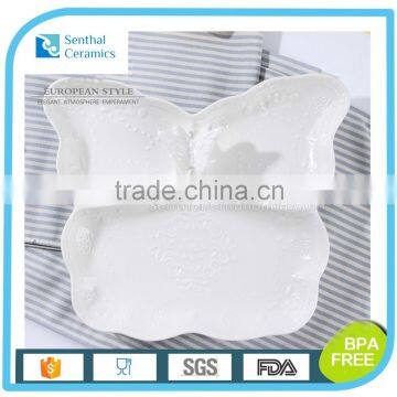 Cheap Ceramic Restaurant Butterfly Shape Ceramic Plates Dishes photo-3