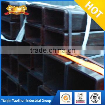 Q235 black welded or seamless steel pipe black iron square tube