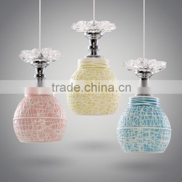 Creative Modern Restaurant Home Bar Hotel Colorful Ceramic Pendant Lights Warm Sweet Pendant Lamp Indoor Lighting Fixtures