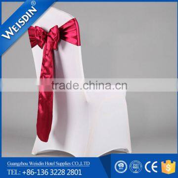 Spandex/rycra chair cover with beautiful satin sash for banquet use and wedding