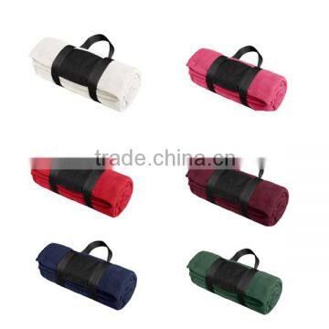 various colors handle strap polar fleece travel blanket