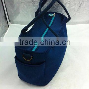 Fashion Navy Plain Waterproof Insulated Neoprene Big Bag for Picnic Bag/lunch Bag