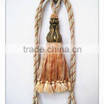 Beautiful design ribbon curtain tiebacks, curtain accessory in curtain fabric china