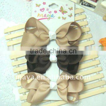 Plain Khaki Color Hair Clips MY4-1