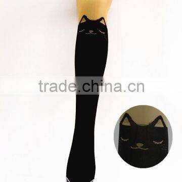 2016 ladies jacquard tatoo warm closed-eyes cat pattern women sexy fashion tights/pantyhose
