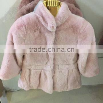 children rex rabbit fur coat /rex rabbit fur jacket