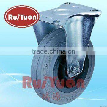 Fixed Standard industrial gray rubber wheels and castors