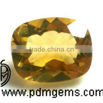 Citrine Semi Precious Gemstone Cushion Cut Faceted For Gold Jewelry From Jaipur