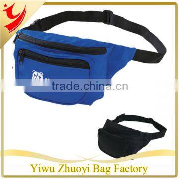 China Manufacturer Deluxe Nylon Waist Bag For Men Blue