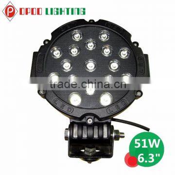 2015 hot 4x4 car accessories round 7 inch 51w led work light for jeep trucks