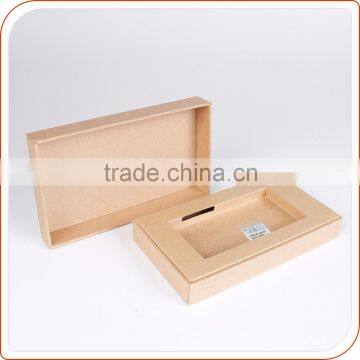 simple brown kraft paper box packaging for mobile phone with lids