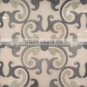 flower water jet marble pictures of tiles in wall, fancy marble waterjet, water jet marble