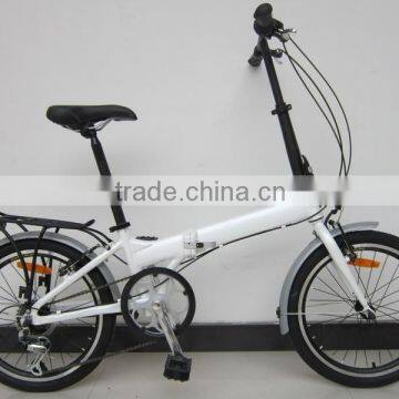 Alloy folding bike with 6 speed gears folding bicyle carbon frame