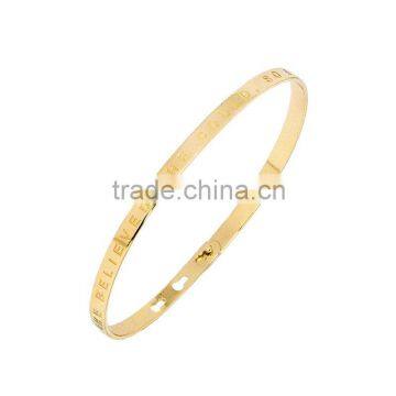 Memories Bangles With Customize Design Word 'SHE BELIEVED SHE COULD, SO SHE DID' With 4mm/7mm Width photo-3