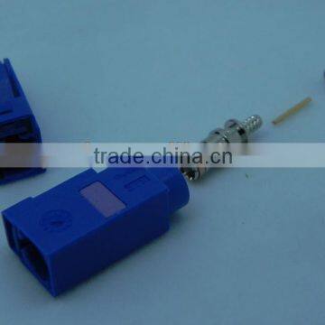 Fakra Female Cable Mount connector Blue for GPS telematics or navigation