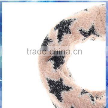 Pink & Black Knitted Glitter Star Scarf/snood Neck Scarf photo-2