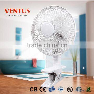 Ventus White 6 inch/150mm plastic clip fan/Portable Mini Clip Fan