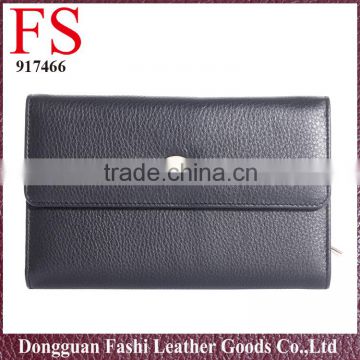 Women Long black High Quality Leather Wallet