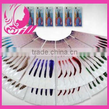 2014 New fashion feather hair crystal hair bling crystal iron on hair crystals