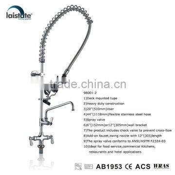 Commercial Kitchen Deck Mounted Pre-Rinse Unit With Add on Faucet (98001-2)