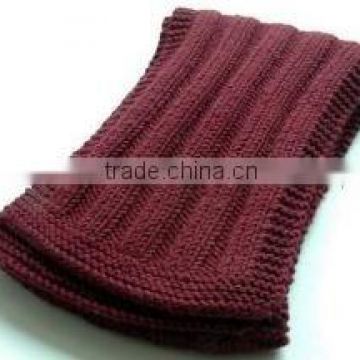 Plain Rib Knit Scarf