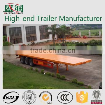 30-60Ton low flatbed 3 axle flatbed semi trailer for sale