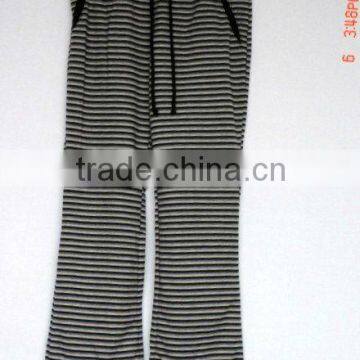 Yarn dyed stripes design lady pants