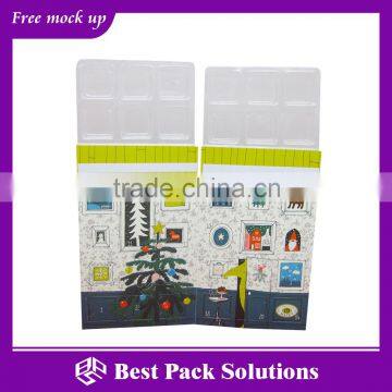 Christmas advent calendar gift box with PET divider tray