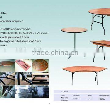 Hot Sale Plywood Round Folding Table