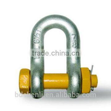 China supplier hardware electric galvanized screw pin dee shackle